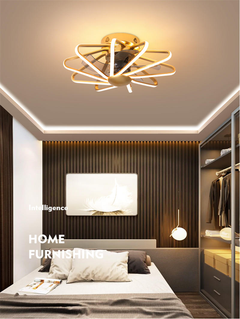 Light Luxury Bedroom Lamp Ceiling Lamp Modern Minimalist Master Bedroom Room Lamp Fan Lamp Dmj Fs6033