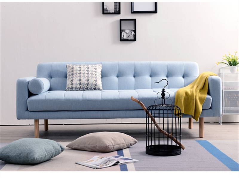 wood frame sofa with removable cushions