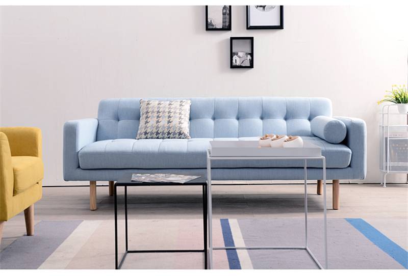 wood frame sofa with removable cushions