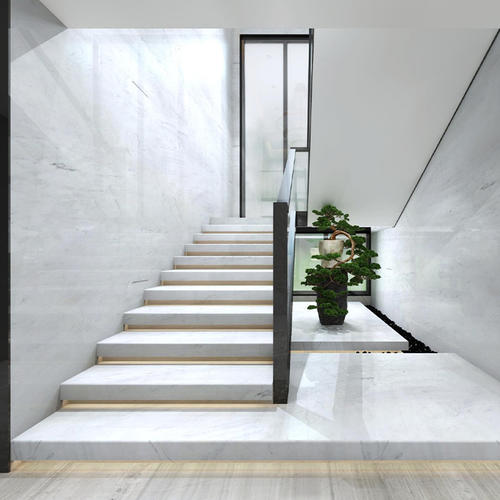 Natural White Modern Marble Staircase M Nb02f