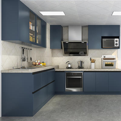 Modern Style Melamine With Particle Board Simple Design Kitchen Cabinet Gk 920