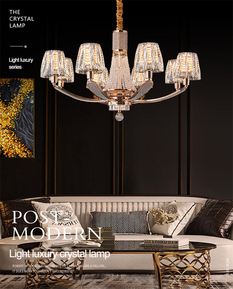 Light Luxury Modern Crystal Chandelier Luxury Atmosphere Bedroom Dining Room Lighting Krs 16039