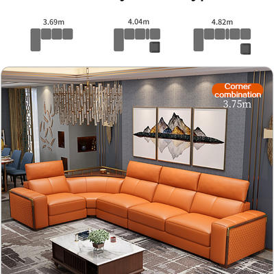 Hdx 9013 Modern Living Room Sofa High, High End Leather Sofa