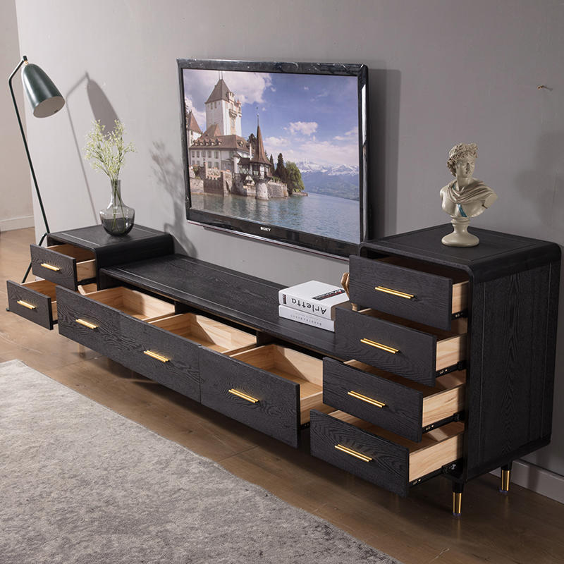 Fh 202 New Minimalist Wood Grain Coffee Table Tv Cabinet