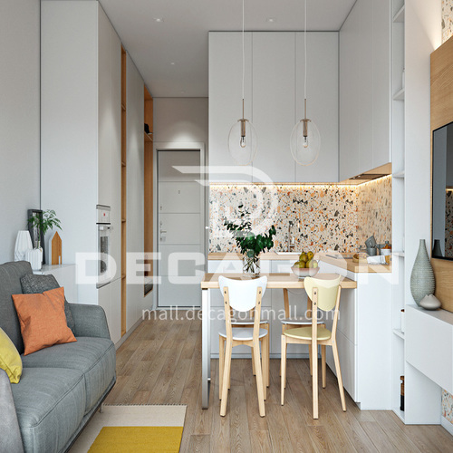  Modern style Melamine with particle board open kitchen-GK-201