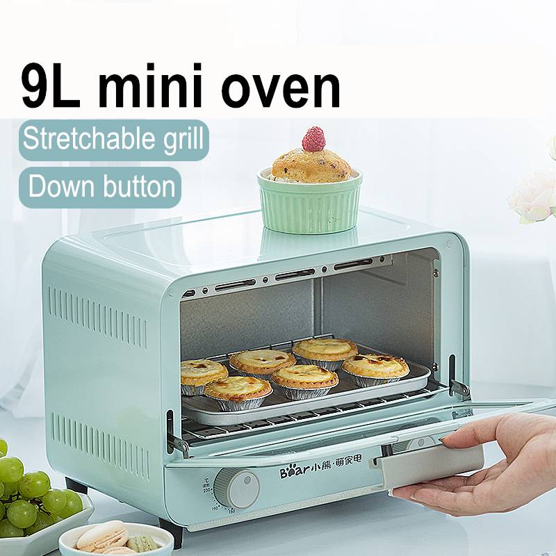 Bear electric oven household multifunctional mini small cake automatic  baking bread barbecue pizza 9 liters oven DQ000516