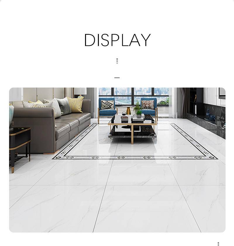 Simple And Modern White Tile Living Room Imitation Marble Floor Tiles M8a912 800mm 800mm
