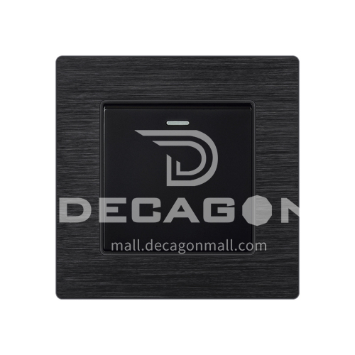 Home hotel black aluminum wire drawing 86 type wall engineering concealed switch socket-XM-F71-01-black aluminum wire drawing