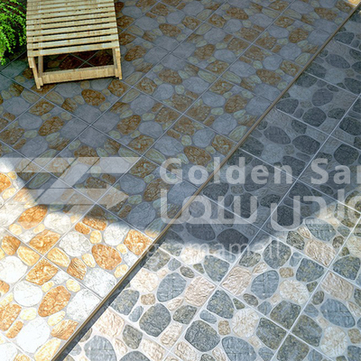 Balcony Courtyard Floor Tiles Imitation Cobblestone Tiles Wlk4003 400 400mm