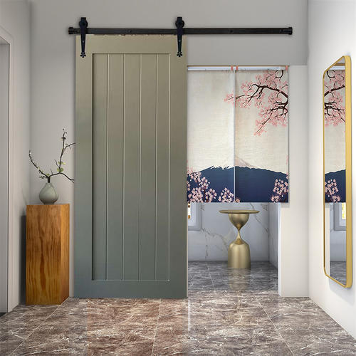 R Kitchen Barn Door Europe Style Modern Design Solid Wood Sliding Door Toilet Door 09
