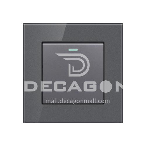 Household hotel gray tempered glass 86 type wall engineering concealed switch socket-XM-F71-04-grey tempered glass