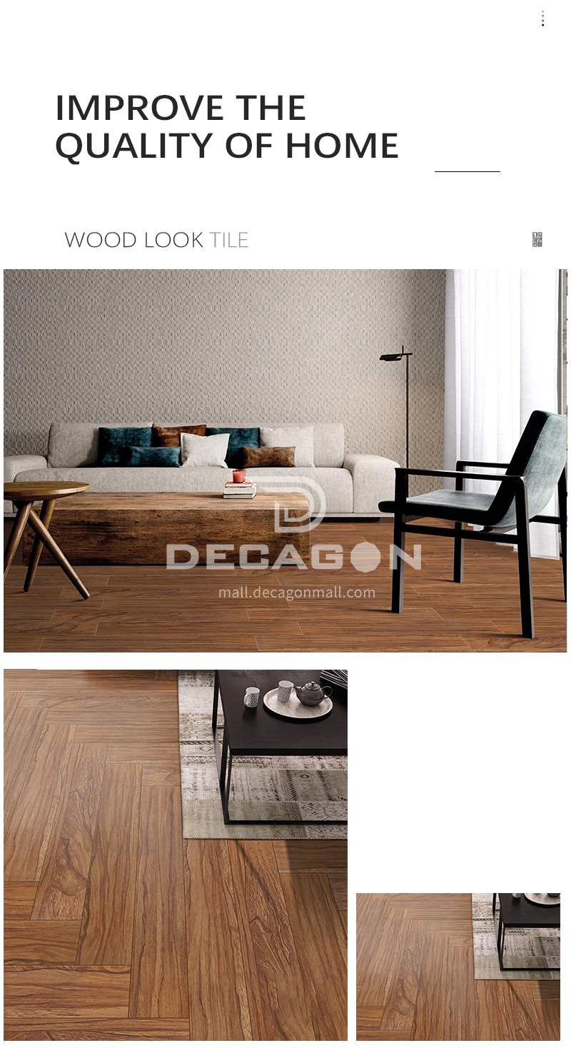 Nordic All Porcelain Wood Grain Tile Living Room Balcony Floor Tile My95 150mm 900mm