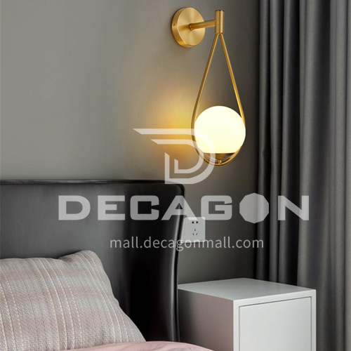 Bedside wall lamp bedroom creative modern minimalist wall lamp Nordic living room wall lamp-YDH-7112