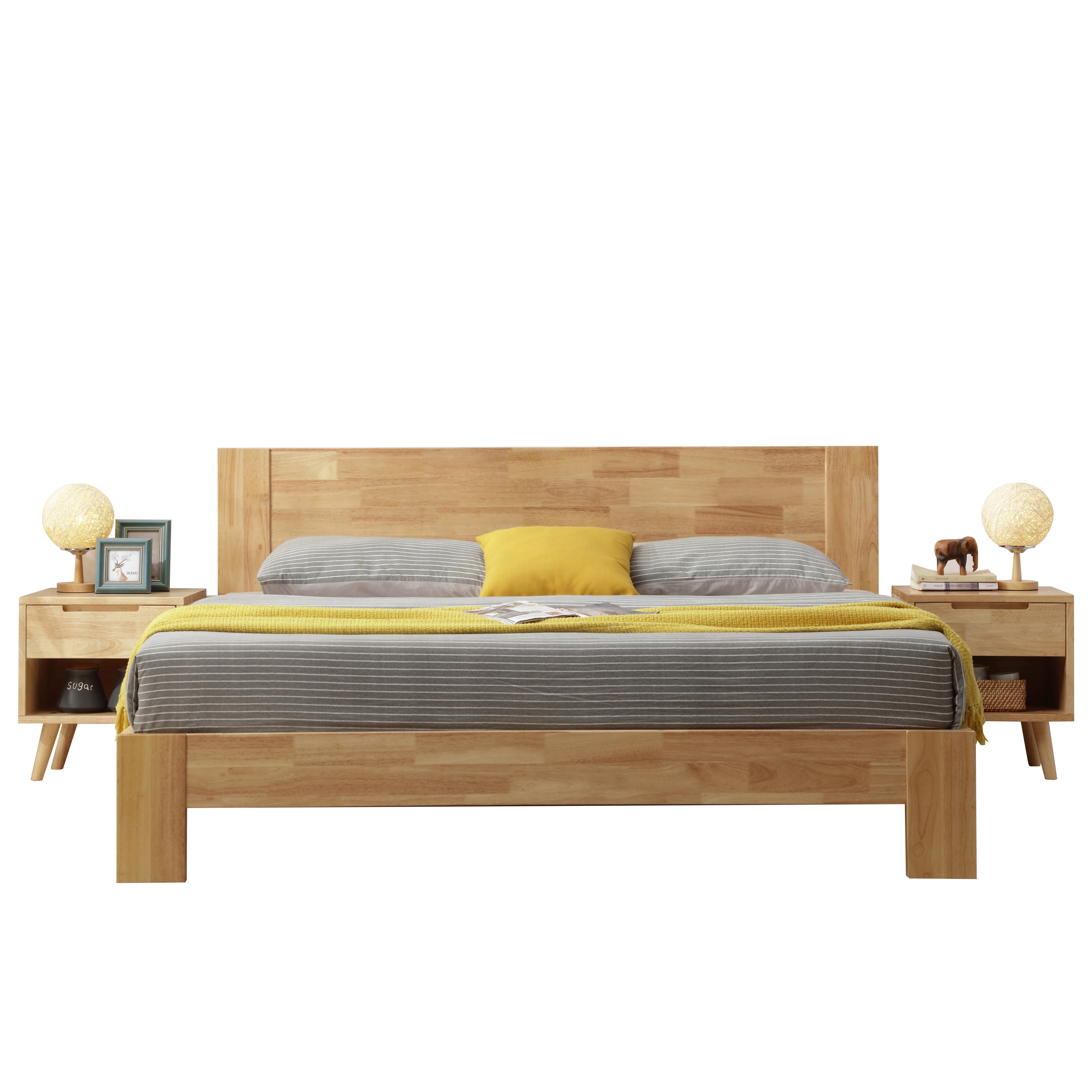 XDD-YF-088- Scandinavian luxury modern minimalist style, fabric bed, double  bed, master bedroom wedding bed, Scandinavian minimalist bed