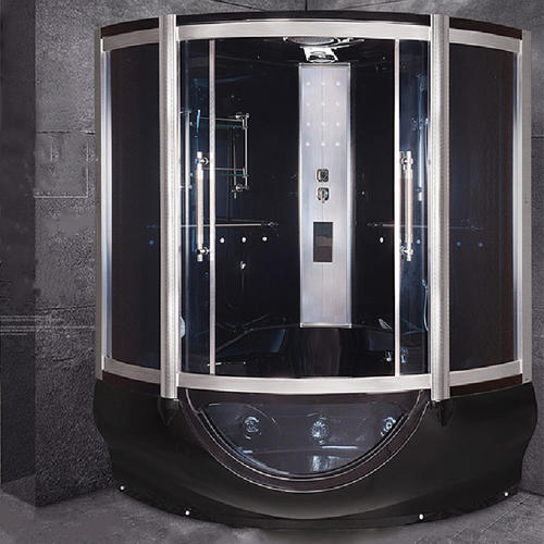 Household Steam Shower Room Sliding Door Shower Room Wet Steamed Tempered Glass Fan Shaped Shower Room