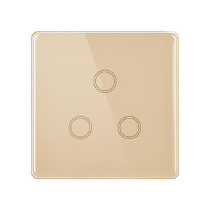 Tempered Glas Switch ABG-3 Gang touch switch-Gold