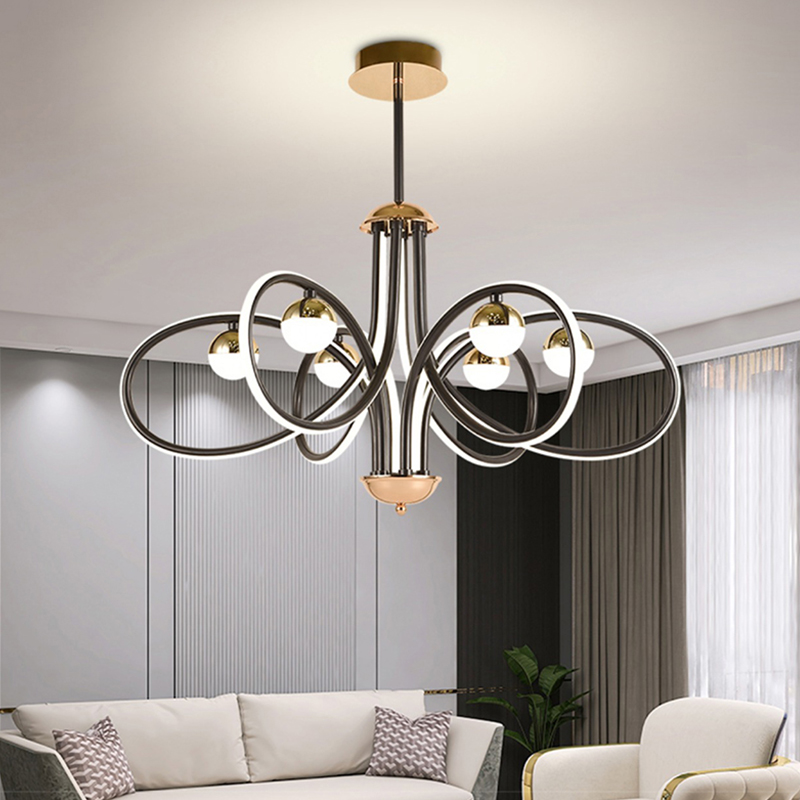 Contemporary Chandeliers-OY-MD1129-6+6